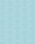 Smooth peel and stick wallpaper with blue geometric waves - Tidal Hum