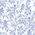 Smooth blue and white tropical toucan peel and stick wallpaper - Toucan Toile