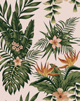Rich, custom wall décor featuring an abundant exotic botanical flower pattern