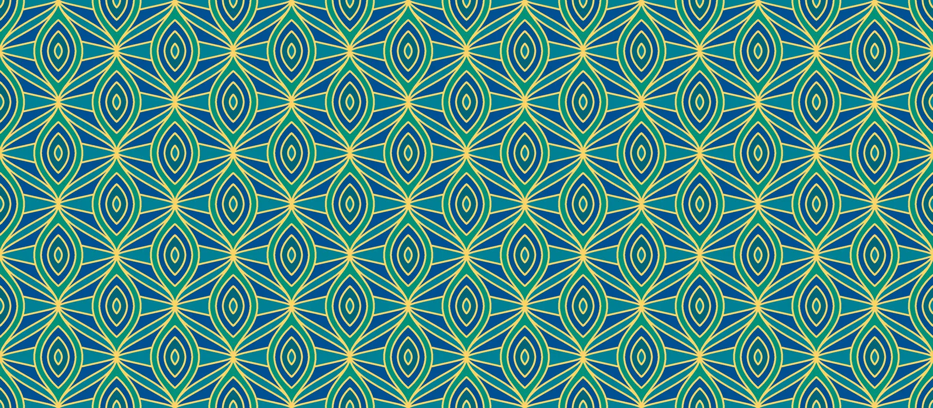 Tropical Prism bold blue and teal geometric wallpaper