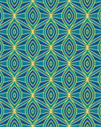 Tropical Prism bold blue and teal geometric wallpaper