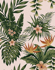 Rich, custom wall décor featuring an abundant exotic botanical flower pattern