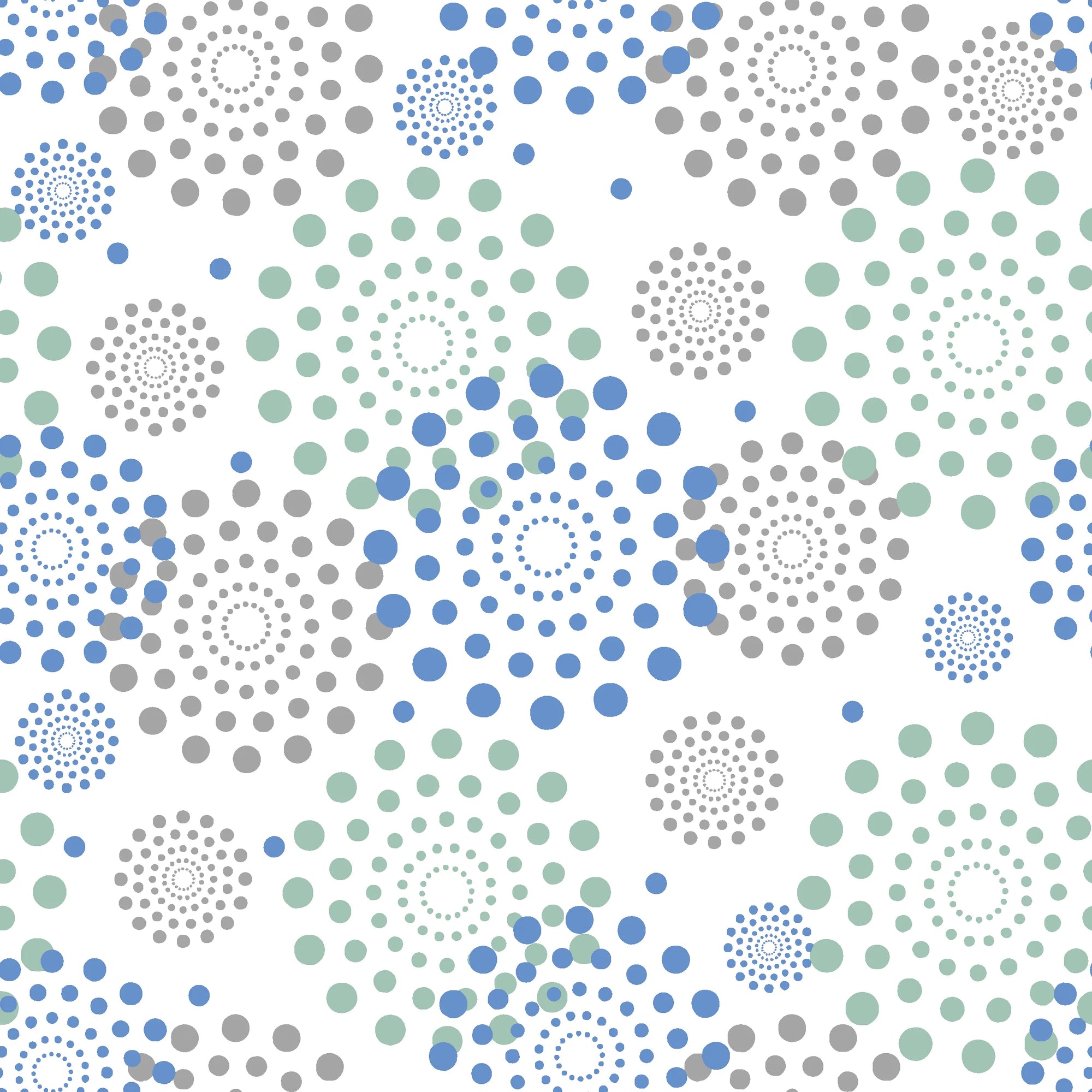 Turning Blue coastal dot peel and stick wallpaper