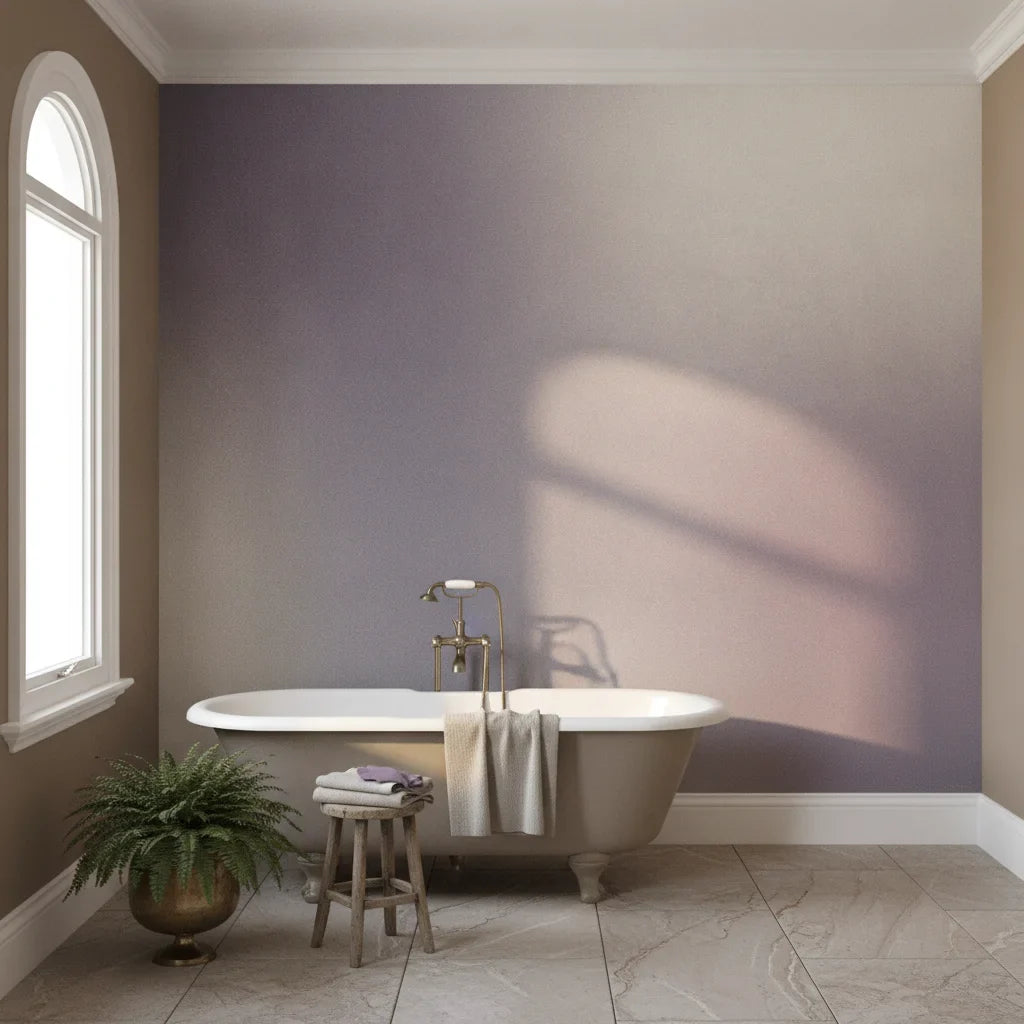 Twilight Shift moody grey gradient creating ambiance in a serene bathroom