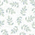 Textured scattered green leaf botanical sprig peel and stick wallpaper - Verdant Scatter creating ambiance in a bathroom