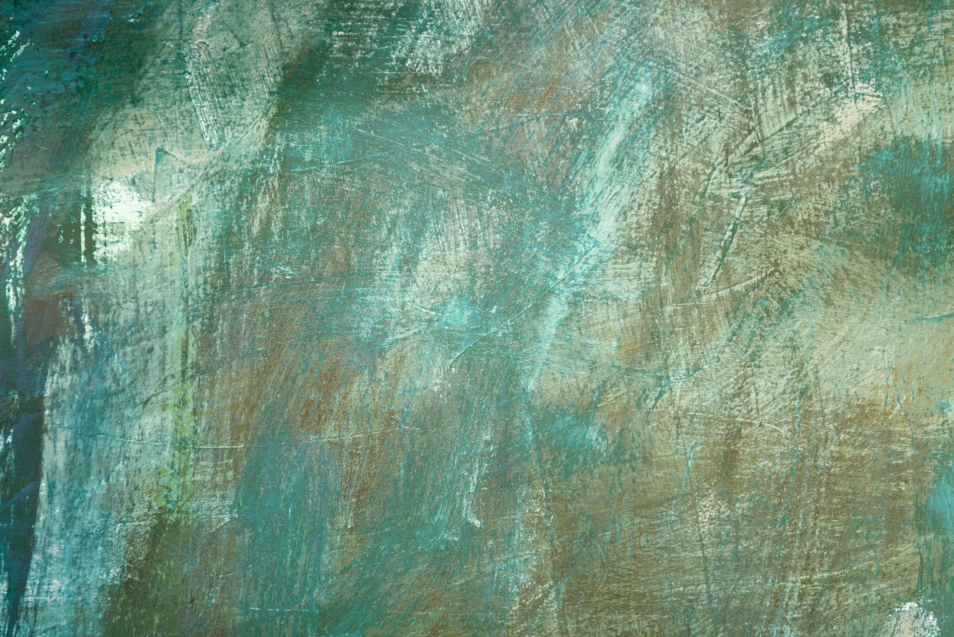 Verdigris elegant teal patina abstract wallpaper creating ambiance in a serene bathroom