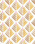 Textured earthy pink botanical peel and stick wallpaper - Warm Fronds