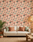 Warm Idyll cozy tropical bungalow in a warm and inviting living room