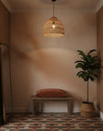 Warm Drift soft blush abstract creating ambiance in a serene bathroom