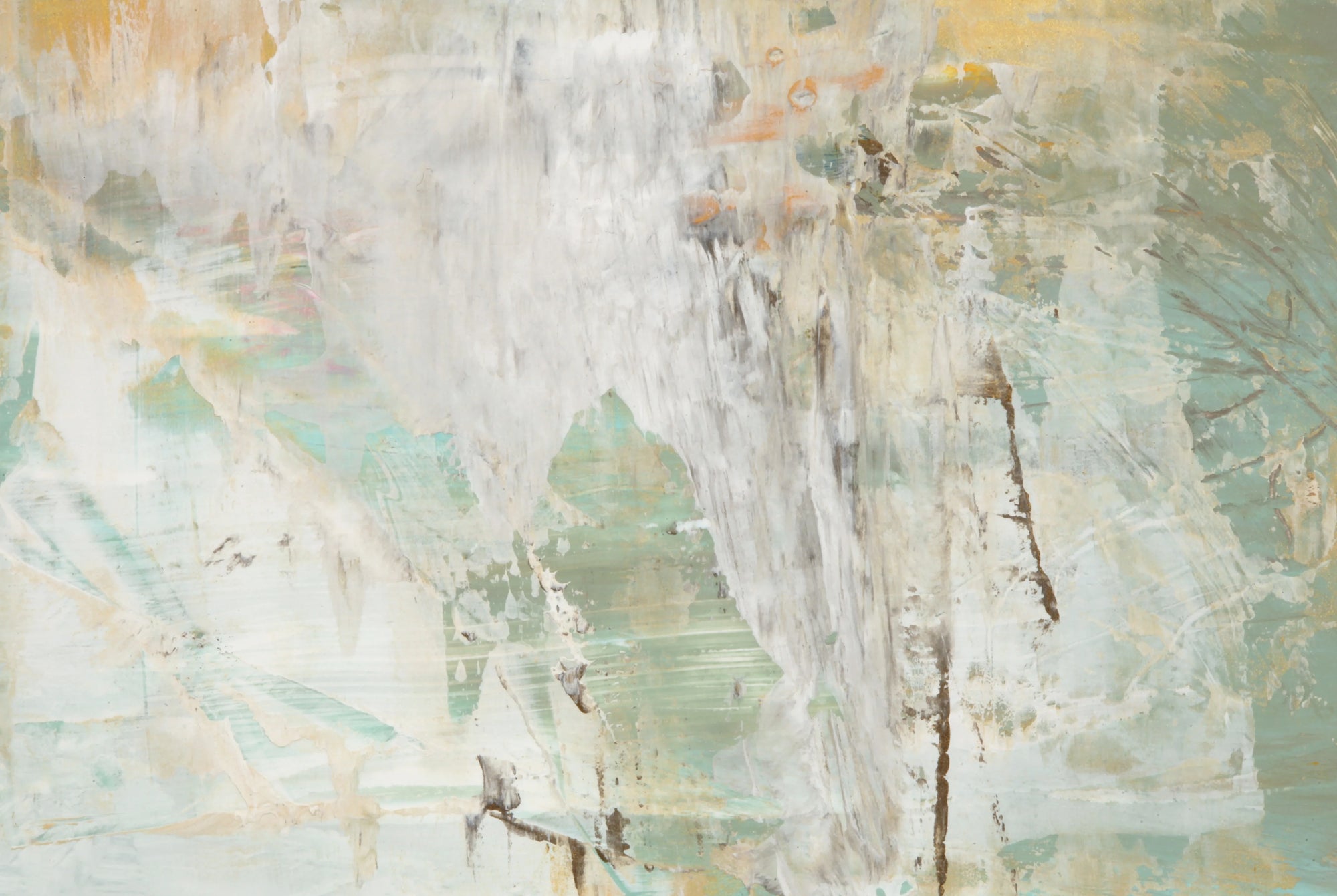 Textured sage green plaster peel and stick wallpaper - Weathered Plaster