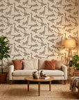Wild Stride bold running cheetah in a warm and inviting living room