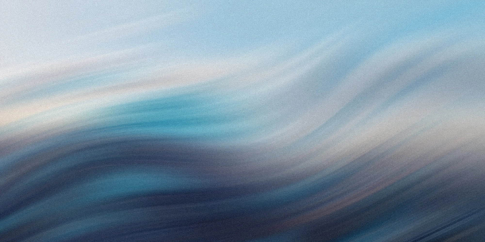Smooth blue and grey wave abstract peel and stick wallpaper - Windswept Current