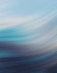 Smooth blue and grey wave abstract peel and stick wallpaper - Windswept Current