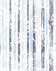 Textured blue and white botanical trees peel and stick wallpaper - Winter Grove