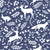 Smooth navy woodland animal peel and stick wallpaper - Woodland Hush