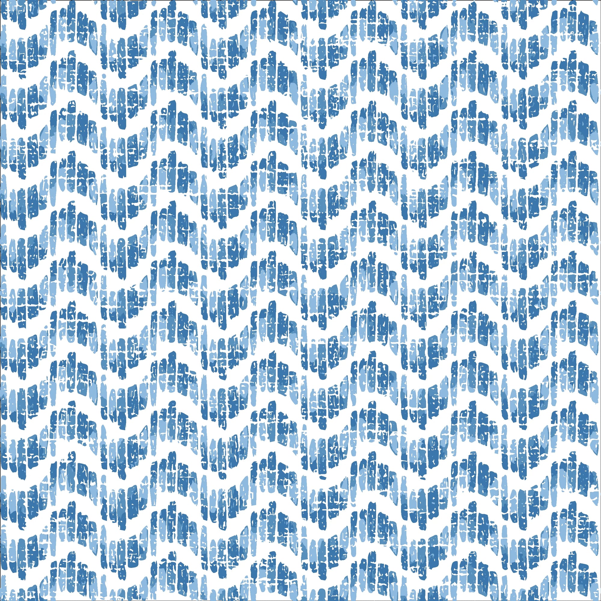 Worn Chevron blue geometric peel and stick wallpaper