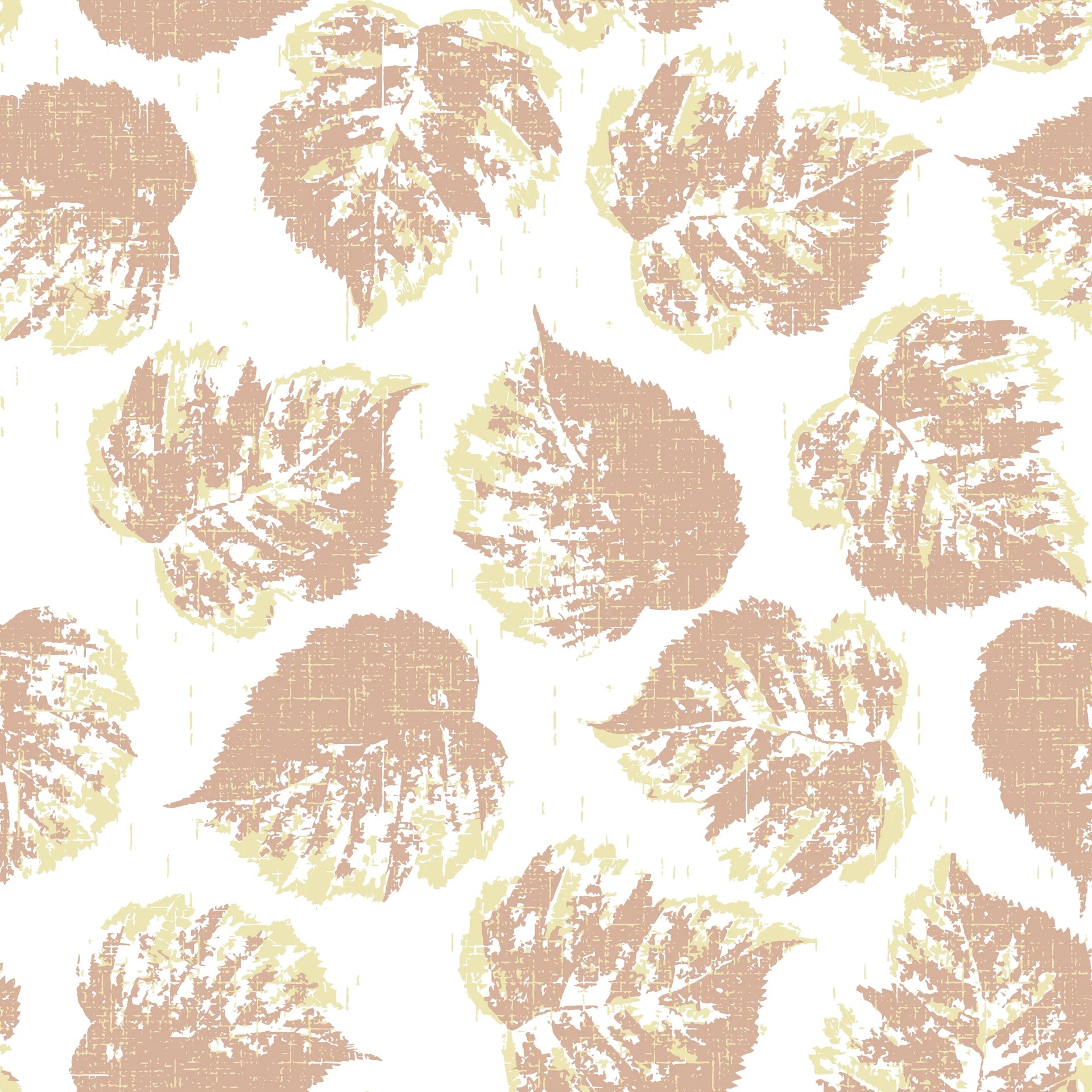 Textured neutral beige and pale yellow leaf peel and stick wallpaper - Worn Linen