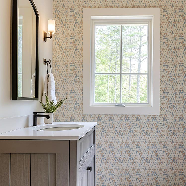 Worn Point textured wallpaper pattern detail for modern minimalist and commercial interiors