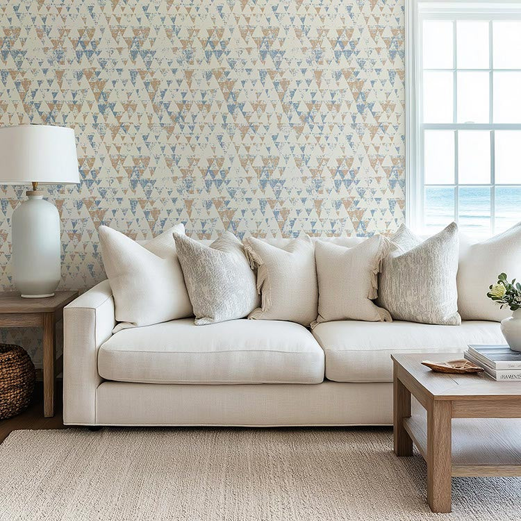 Worn Point custom wallpaper on wall showing seamless textured neutral design