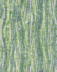 Textured dense olive green woven grass peel and stick wallpaper - Woven Thicket creating ambiance in a bathroom