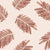 Acacia Scatter Oxblood dainty leaf wallpaper in oxblood and blush