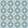 Andalusian Court Peacock encaustic tile wallpaper in peacock blue and gold