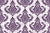 Antique Fern Mist Aubergine distressed damask wallpaper in aubergine and mist