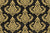 Antique Fern Mist Gilt distressed damask wallpaper in gold and black