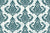 Antique Fern Mist Teal distressed damask wallpaper in teal and pearl