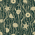Apricot Tides Forest coastal seashell wallpaper in forest green and champagne