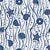 Apricot Tides Navy coastal seashell wallpaper in navy and pearl