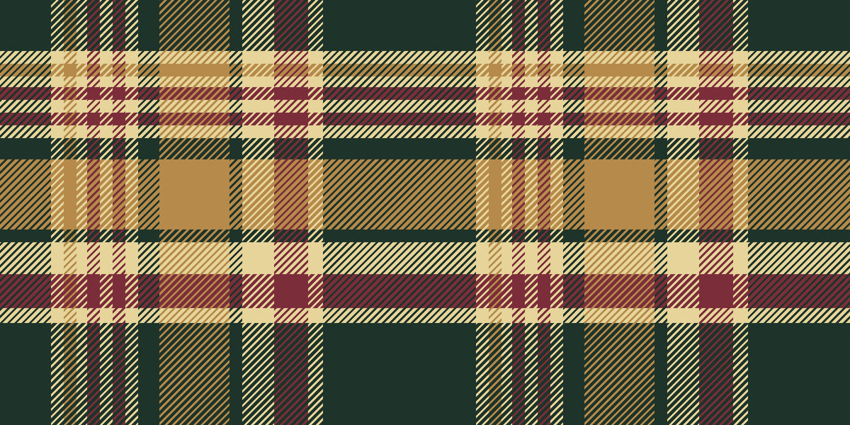 Autumn Lattice Evergreen plaid wallpaper in evergreen and burgundy