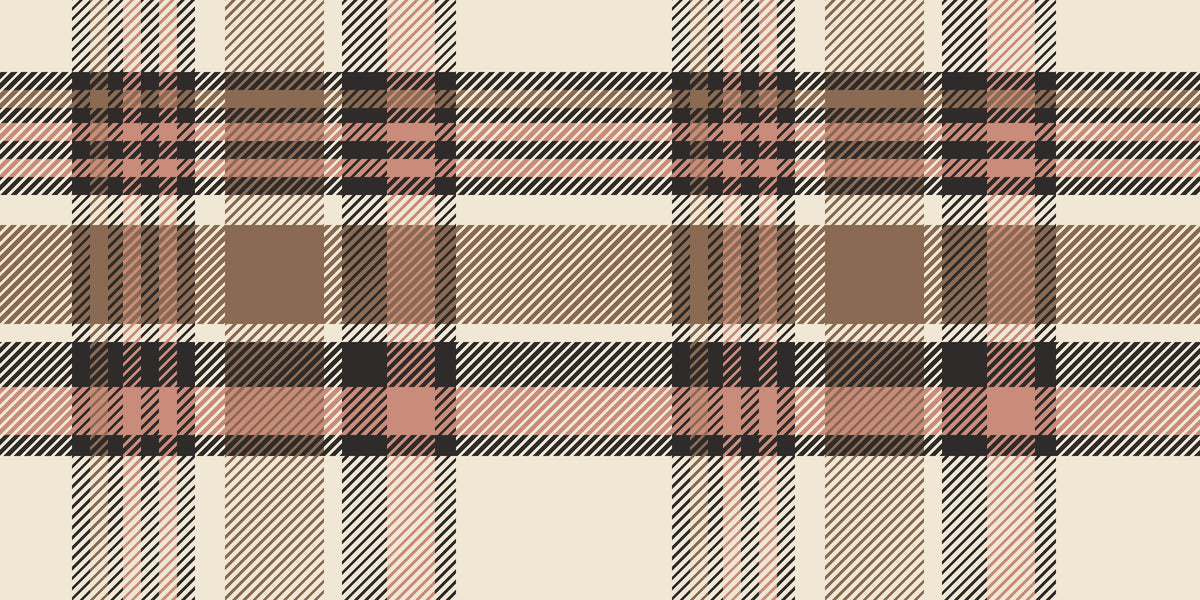 Autumn Lattice Ivory plaid wallpaper in ivory and espresso