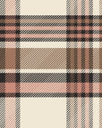 Autumn Lattice Ivory plaid wallpaper in ivory and espresso