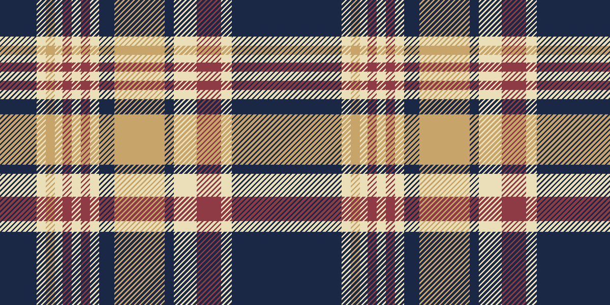 Autumn Lattice Navy plaid wallpaper in navy and gold