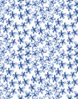 Blazing Petal Cobalt hibiscus floral wallpaper in cobalt blue and powder