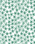 Blazing Petal Emerald hibiscus floral wallpaper in emerald and mint