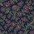 Blush Serenade Midnight floral damask wallpaper in midnight navy and rose