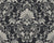 Blushed Whisper Graphite distressed damask wallpaper in graphite and pewter