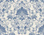 Blushed Whisper Linen distressed damask wallpaper in linen and slate blue