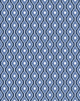Butter Ogee Midnight ogee trellis wallpaper in midnight navy and mist