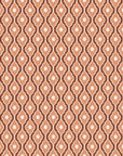 Butter Ogee Terracotta ogee trellis wallpaper in terracotta and sand