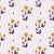 Buttercup Meadow Plum floral sprig wallpaper in plum and gold