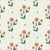 Buttercup Meadow Sage floral sprig wallpaper in sage green and apricot