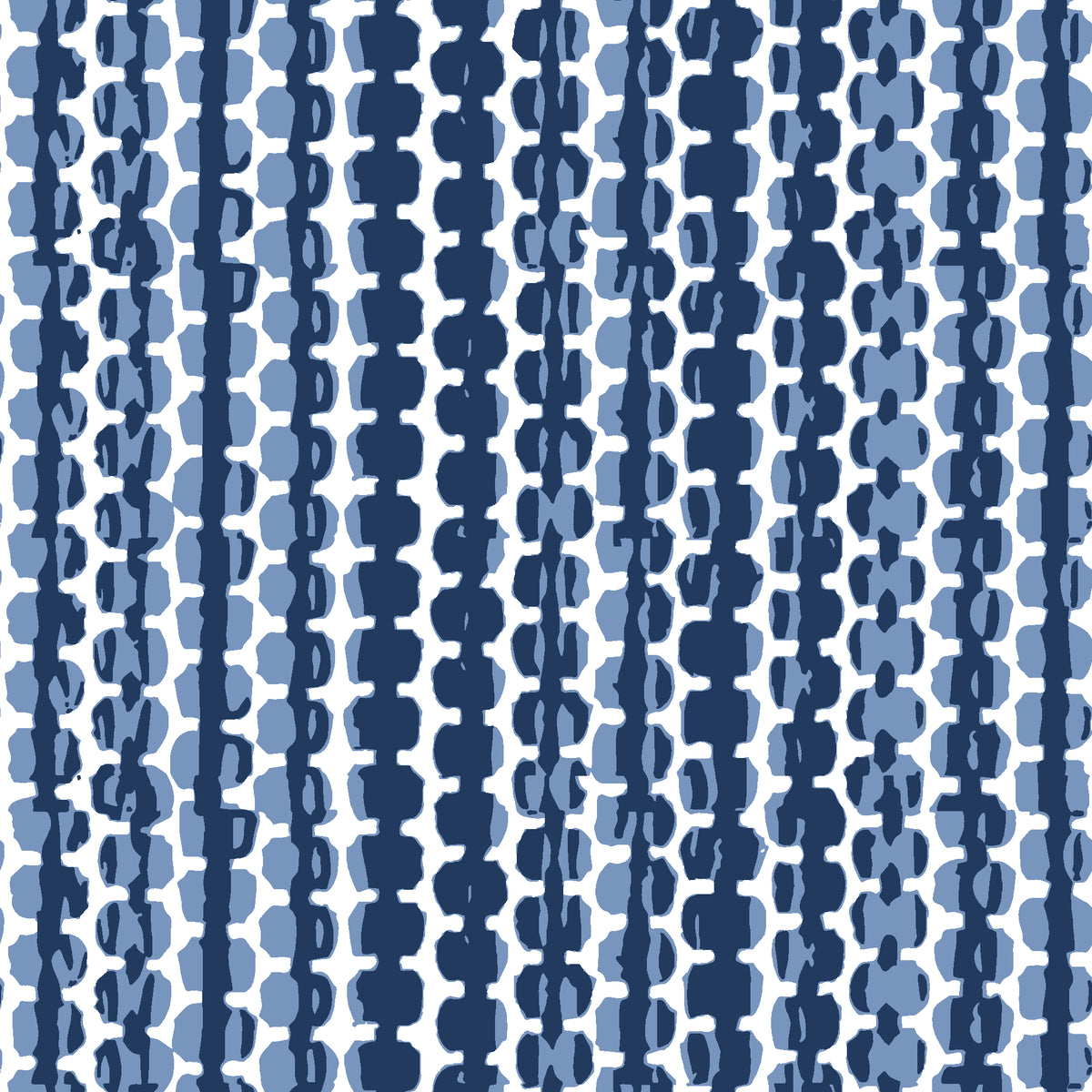 Cactus Lane Navy abstract stripe wallpaper in navy and chambray