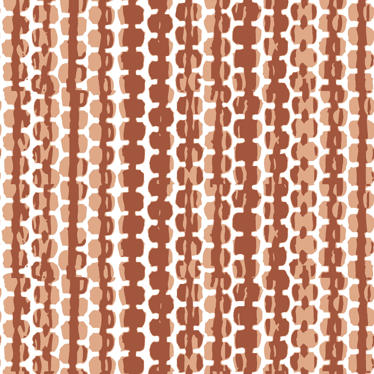 Cactus Lane Terracotta abstract stripe wallpaper in terracotta and clay