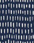 Canvas Dash Midnight minimalist dashes wallpaper in midnight and pearl