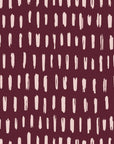 Canvas Dash Oxblood minimalist dashes wallpaper in oxblood and blush
