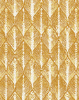 Canyon Ikat Ochre geometric wallpaper in ochre and cream
