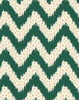 Caramel Drip Emerald chevron wallpaper in emerald and champagne